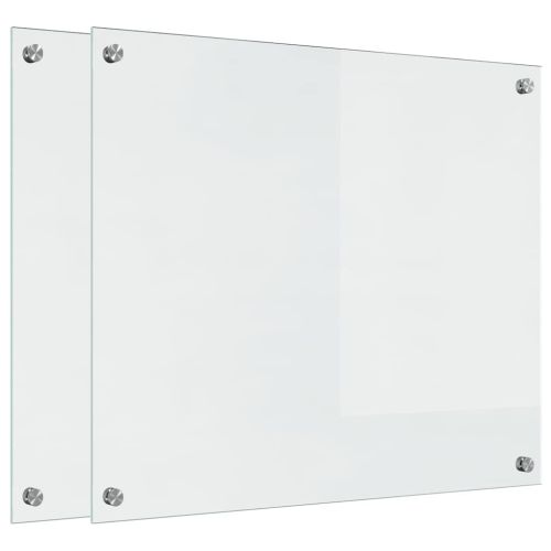 Кухненски заден панел 2 pcs Прозрачен 70 x 60 cm