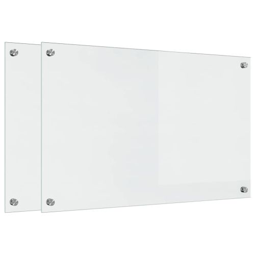 Кухненски заден панел 2 pcs Прозрачен 80 x 50 cm