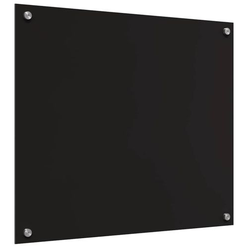 Кухненски гръб 2 pcs Черно 70 x 60 cm закалено стъкло