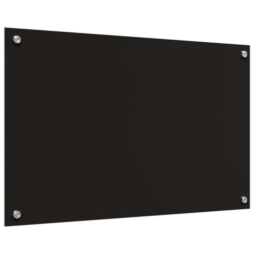 Кухненски гръб 2 pcs Черно 80 x 50 cm закалено стъкло