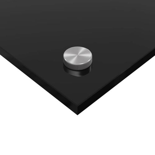 Кухненски гръб 2 pcs Черно 90 x 50 cm закалено стъкло