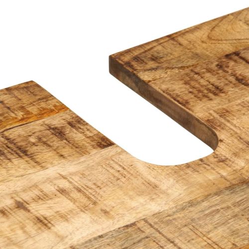 Шкаф за мивка за баня 62x34x58 см масивно дърво груб манго