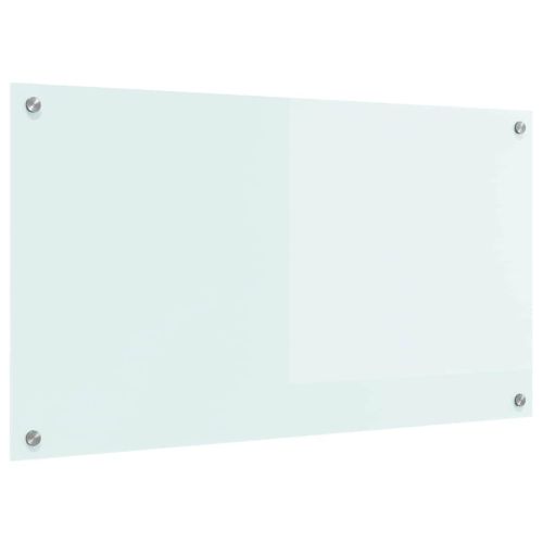 Кухненски заден панел Бяло 90 x 50 cm закалено стъкло