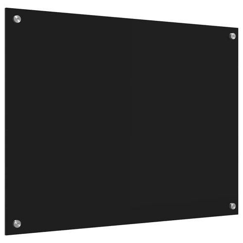 Кухненски гръб Черно 80 x 60 cm закалено стъкло
