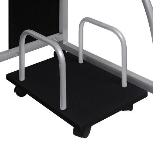 Компютърно бюро, черно, 110x52x88,5 см, инженерно дърво