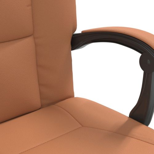 Наклоняем офис стол, кафяв, изкуствена кожа