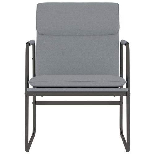 Стол шезлонг, светлосив, 55x64x80 см, текстил