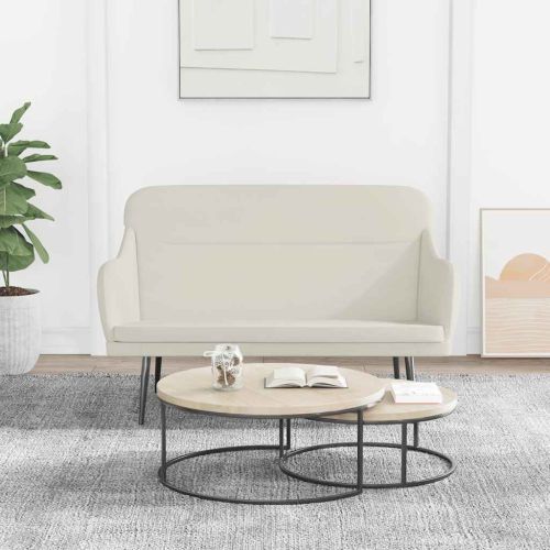 Пейка, кремава, 110x76x80 см, кадифе