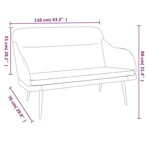 Пейка, кремава, 110x76x80 см, кадифе