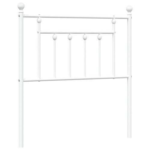 Метална резервна табла за легло, бяла, 80 см