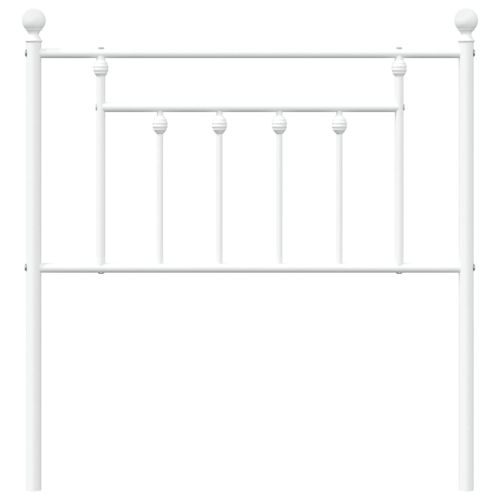 Метална резервна табла за легло, бяла, 80 см