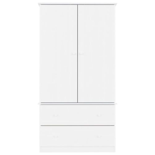 Гардероб ALTA, бял, 90x55x170 см, бор масив