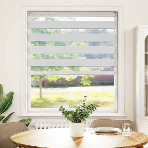 Зеброва щора бял 115x100 см Ширина на плата 110,9 см полиестер