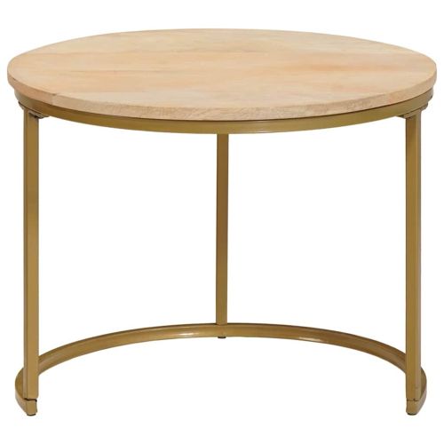 Nesting маси за кафе 3 pcs Масивно мангово дърво и стомана