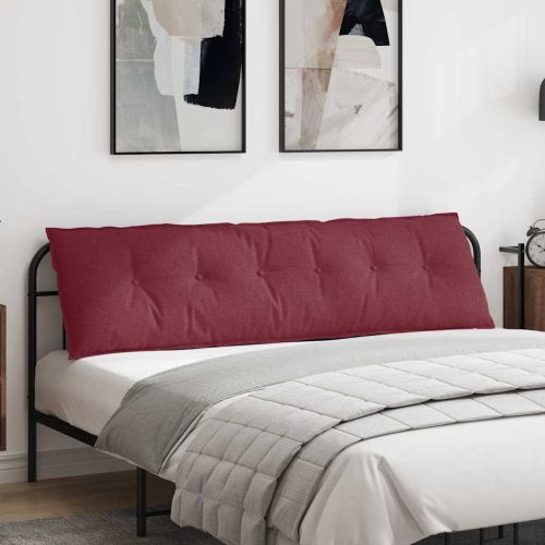 Възглавница за гръб Виненочервен 180 x 19 x 50 см текстил