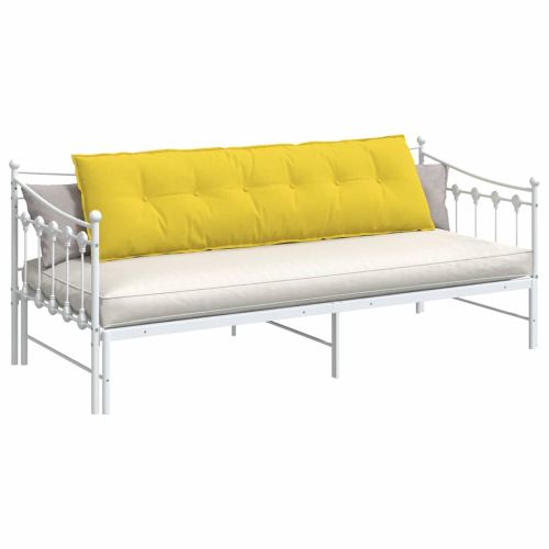 Възглавница за гръб Светло жълто 180 x 19 x 50 см текстил