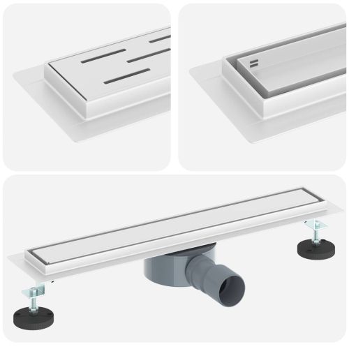 Душ канал 2-в-1 с 360° сифони Сребрист 54 x 11 x 9,5 см