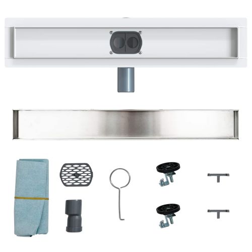 Душ канал 2-в-1 с 360° сифони Сребрист 54 x 11 x 9,5 см