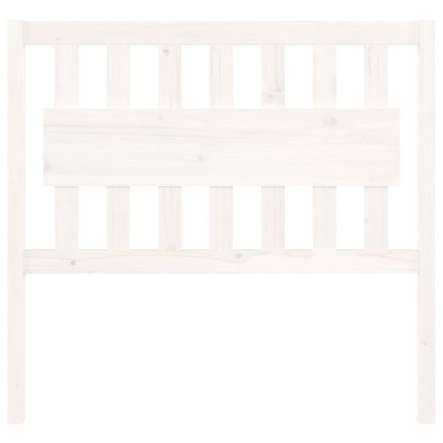 Горна табла за легло, бяла, 105,5x4x100 см, бор масив