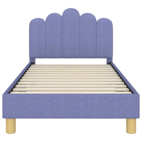 Легло за деца с табла с таблото Дънково син 80 x 160 cm текстил