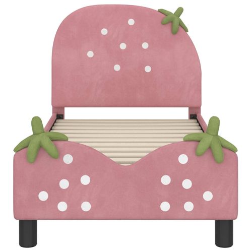 Легло за малко с главна дъска Розово 70 x 140 cm Кадифе