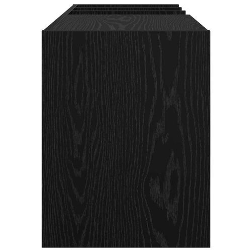 Шкаф за грамофонни плочи с рафт Черния дъб 78.5 x 35 x 45 см