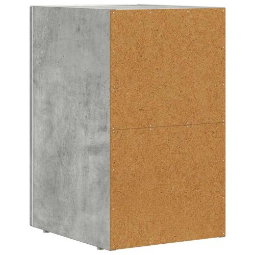 Нощно шкафче Циментено сиво 29,5 x 33,5 x 50 см Инженерно дърво