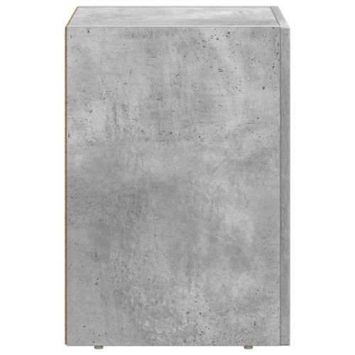 Нощно шкафче Циментено сиво 29,5 x 33,5 x 50 см Инженерно дърво