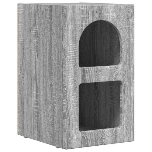 Нощно шкафче Сив Сонома 29,5 x 33,5 x 50 см Инженерно дърво