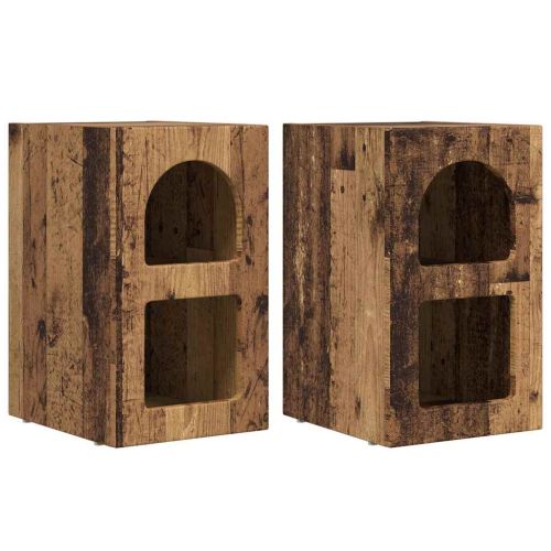 Нощно шкафче 2 pcs Старо дърво 29,5 x 33,5 x 50 см