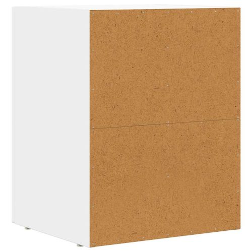 Нощно шкафче Бяло 40 x 35 x 50 см Инженерно дърво