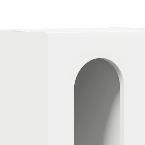 Нощно шкафче Бяло 40 x 35 x 50 см Инженерно дърво