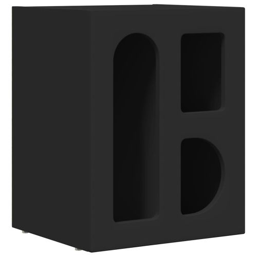 Нощно шкафче Черно 40 x 35 x 50 см Инженерно дърво