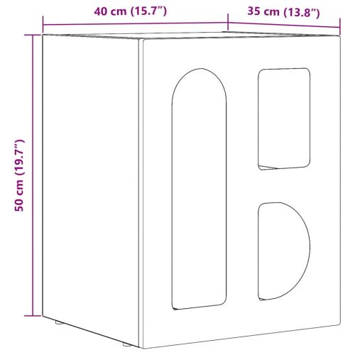 Нощно шкафче ELST 2 бр. Циментено сиво 40 x 35 x 50 см