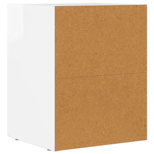 Нощно шкафче ELST Лъскаво бяло 40 x 35 x 50 см Инженерно дърво