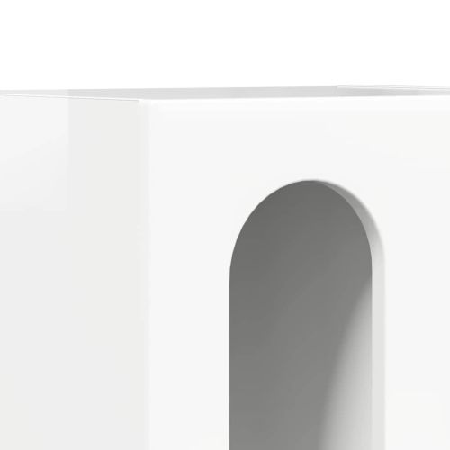 Нощно шкафче ELST Лъскаво бяло 40 x 35 x 50 см Инженерно дърво