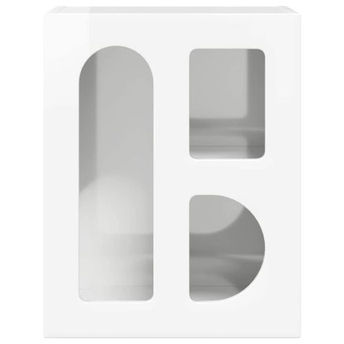 Нощно шкафче 2 pcs Лъскаво бяло 40 x 35 x 50 см Инженерно дърво