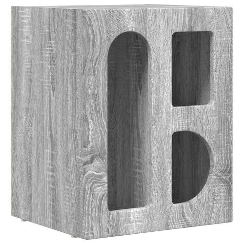 Нощно шкафче Сив Сонома 40 x 35 x 50 см Инженерно дърво