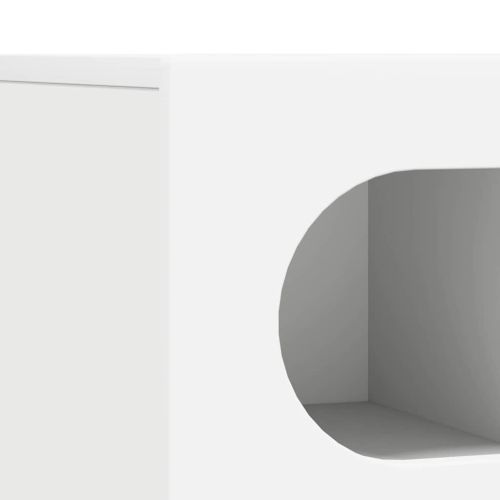 ТВ шкаф Бяло 100 x 35 x 40 см Инженерно дърво