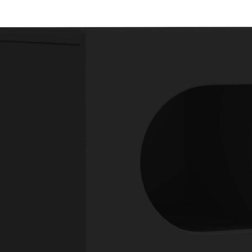 ТВ шкаф Черно 100 x 35 x 40 см Инженерно дърво