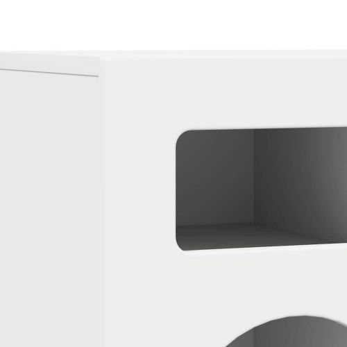 ТВ шкаф Бяло 80 x 35 x 40 см Инженерно дърво