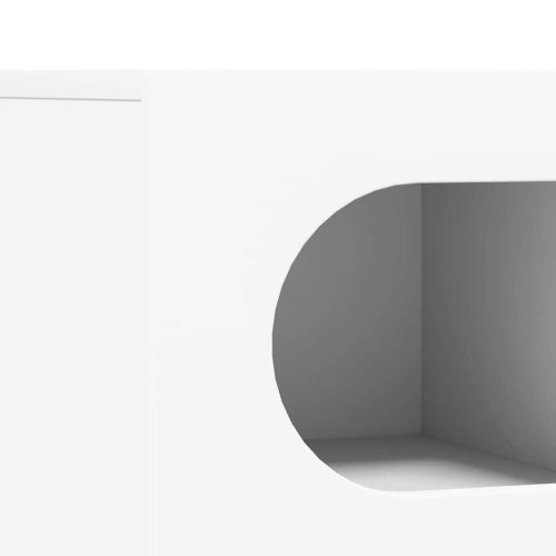 ТВ шкаф Бяло 60 x 35 x 40 см Инженерно дърво