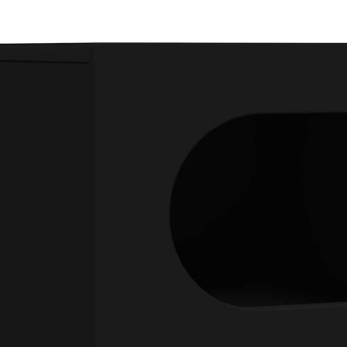 ТВ шкаф Черно 60 x 35 x 40 см Инженерно дърво