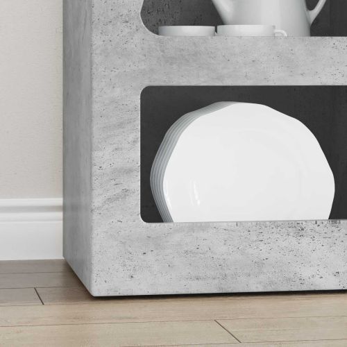 Служебен шкаф Циментено сиво 40 x 35 x 100,5 см Инженерно дърво