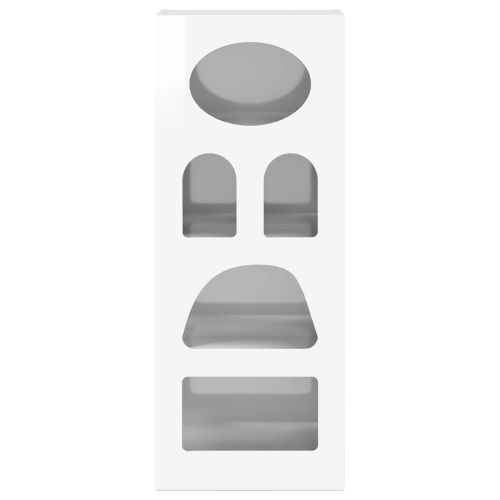 Служебен шкаф Лъскаво бяло 40 x 35 x 100,5 см Инженерно дърво