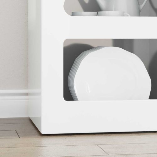 Служебен шкаф Лъскаво бяло 40 x 35 x 100,5 см Инженерно дърво