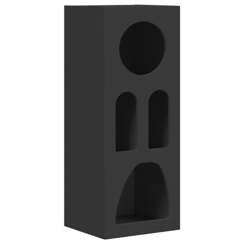 Служебен шкаф Черно 40 x 35 x 100.5 см Инженерно дърво