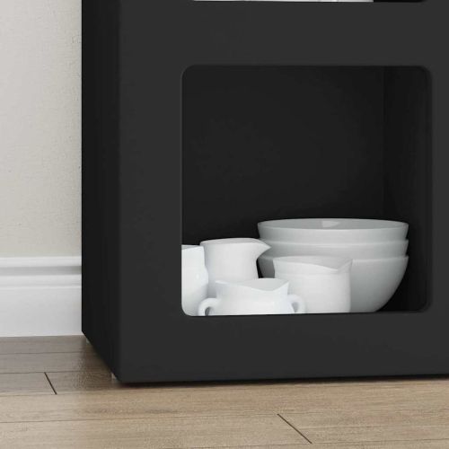 Служебен шкаф ELST Черно 59 x 35 x 80.5 см Инженерно дърво