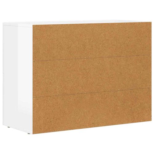 Служебен шкаф Лъскаво бяло 80.5 x 35 x 59 см Инженерно дърво