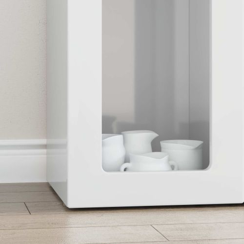 Служебен шкаф Лъскаво бяло 59 x 35 x 100,5 см Инженерно дърво